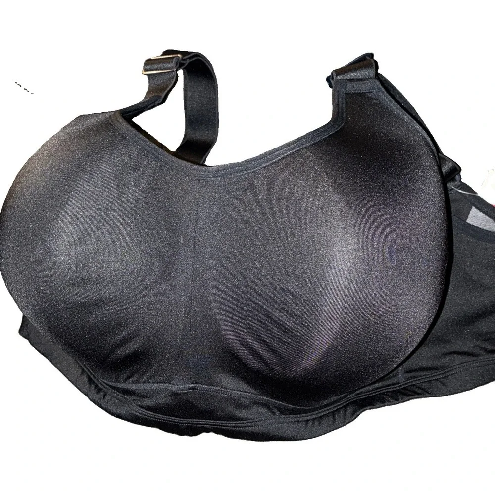 Livi 40H Sports Bra Black Underwire High Impact Back Closure Lane Bryant NEW